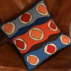 Vintage mcm needlepoint pillow! Hand crafted!